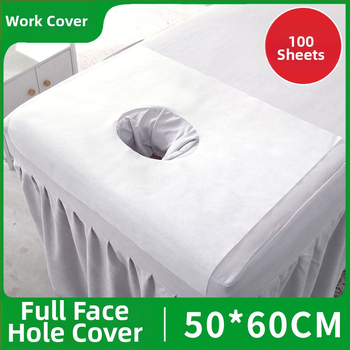 Vienkartinis neaustų audinių veido ir masažinių lovų rankšluostis – stori, vienspalvis, priežiūros reikmėms grožio salonuose ir masažo kabinetuose