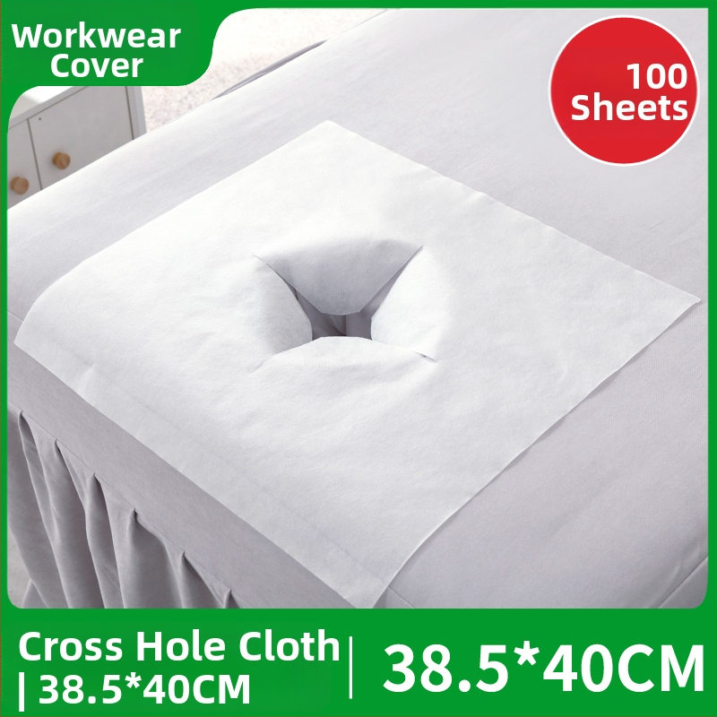 Vienkartinis neaustų audinių veido ir masažinių lovų rankšluostis – stori, vienspalvis, priežiūros reikmėms grožio salonuose ir masažo kabinetuose