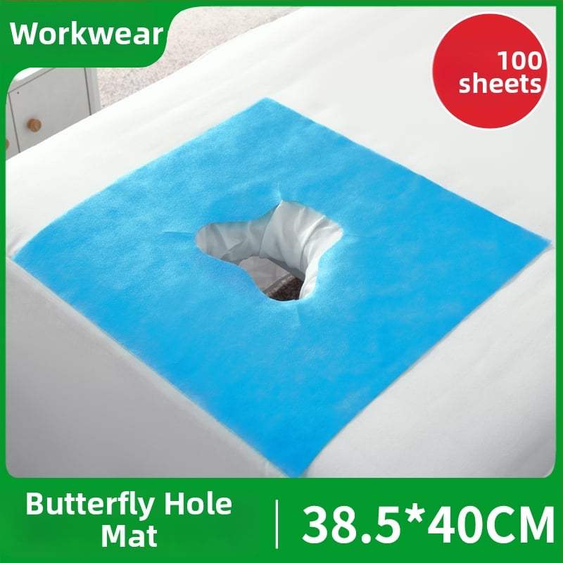 Vienkartinis neaustų audinių veido ir masažinių lovų rankšluostis – stori, vienspalvis, priežiūros reikmėms grožio salonuose ir masažo kabinetuose