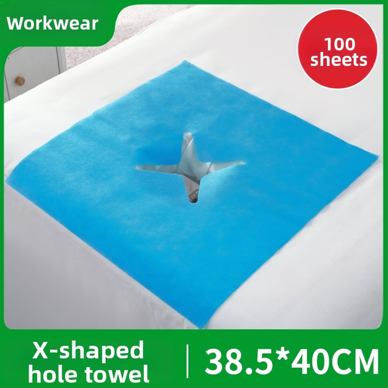 Vienkartinis neaustų audinių veido ir masažinių lovų rankšluostis – stori, vienspalvis, priežiūros reikmėms grožio salonuose ir masažo kabinetuose