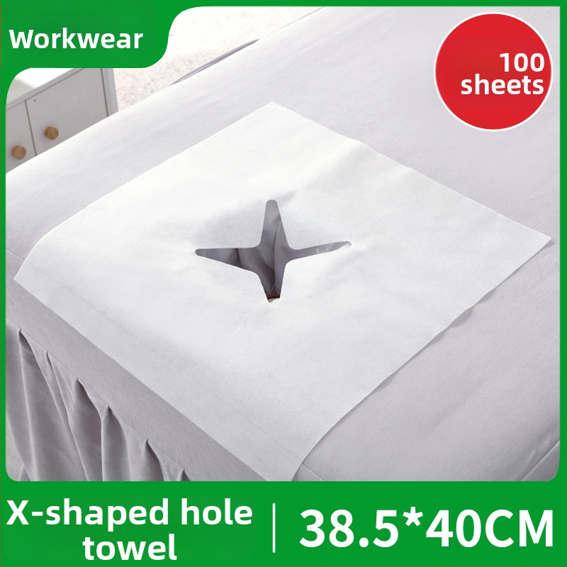 Vienkartinis neaustų audinių veido ir masažinių lovų rankšluostis – stori, vienspalvis, priežiūros reikmėms grožio salonuose ir masažo kabinetuose