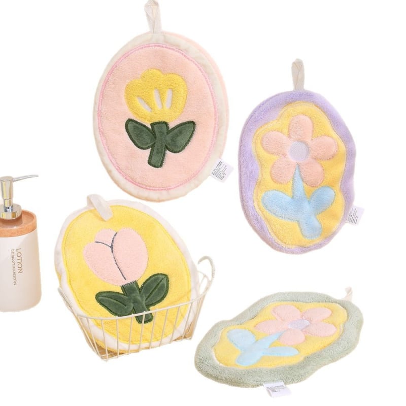 Virtuves rokas dvielis no korālā flisa, karājamies, absorbējošs, izšūts 150D (Galvenie komponenti 85, Pieskaitāmie 15)