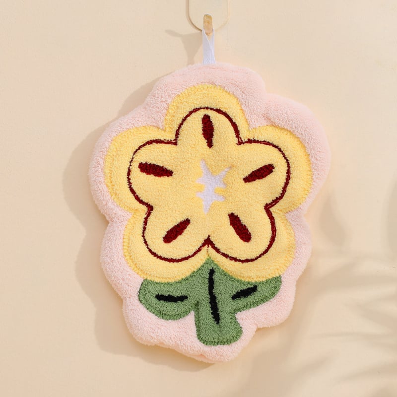 Virtuves rokas dvielis no korālā flisa, karājamies, absorbējošs, izšūts 150D (Galvenie komponenti 85, Pieskaitāmie 15)