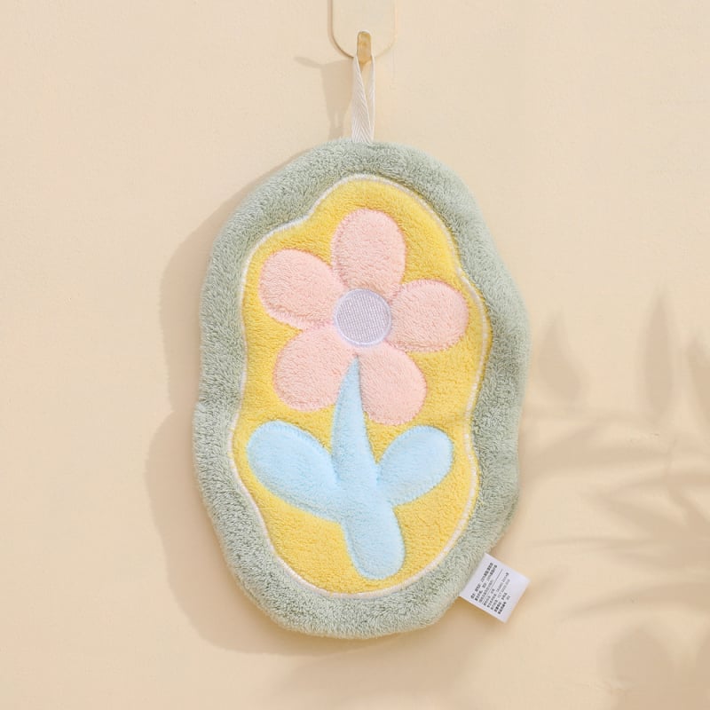 Virtuves rokas dvielis no korālā flisa, karājamies, absorbējošs, izšūts 150D (Galvenie komponenti 85, Pieskaitāmie 15)