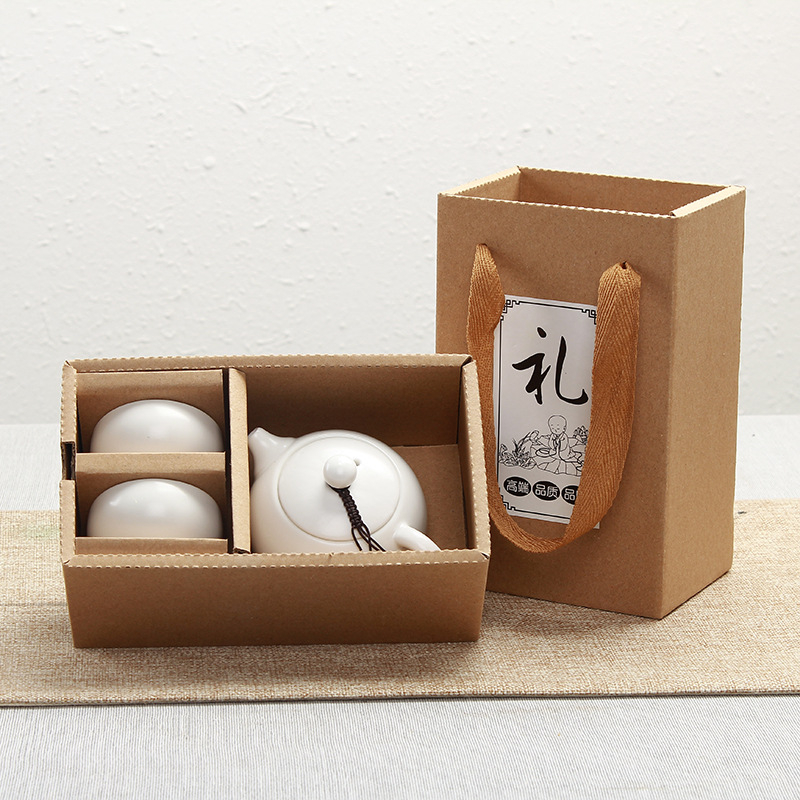 Ding kiln Kung Fu tēja komplekts, keramika, 1 tējkanna un 4 krūzes, logotipa druka