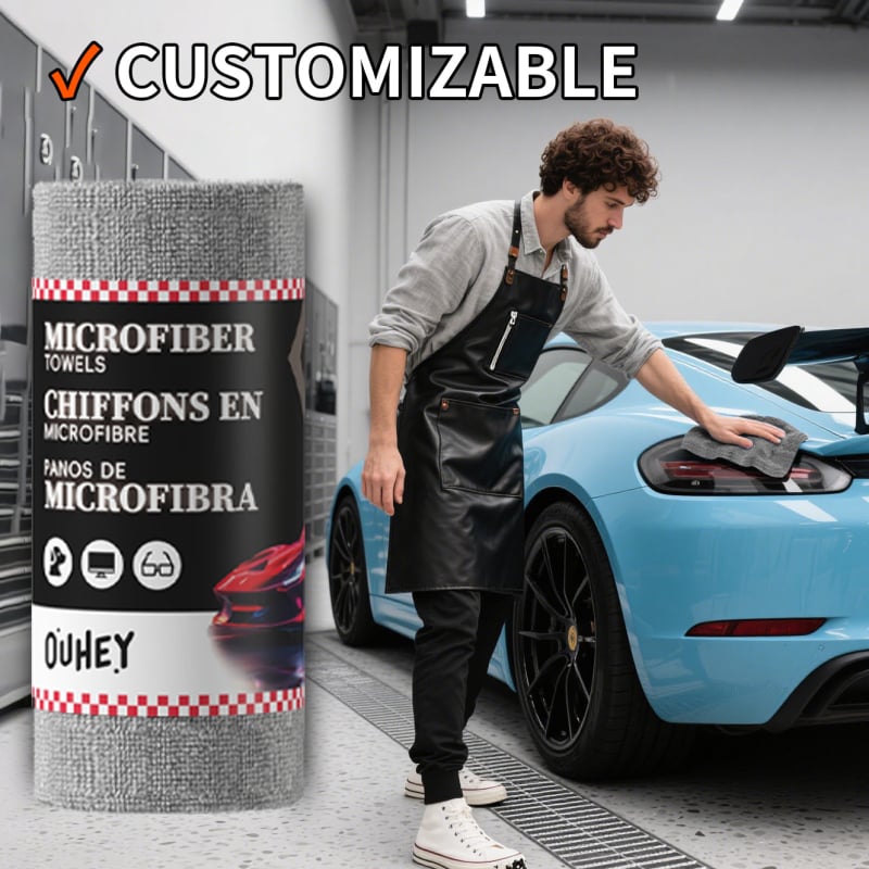 Daugiafunkcinis automobilio rankšluostis, mikropluoštas, 150 g, Jacquard audinys, viengijų siūlų pynimas, greitas džiūvimas ir didelis vandens sugėrimas