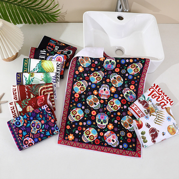 Virtuvinis rankšluostis su ananasų raštu, mikropluoštas, 96 g, greitas džiūvimas, skaitmeninis spausdinimas