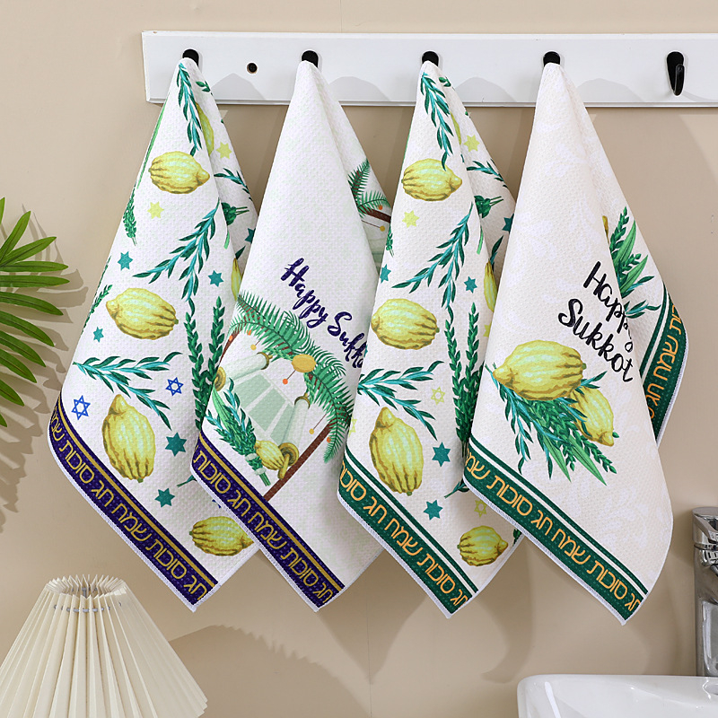 Virtuvinis rankšluostis su ananasų raštu, mikropluoštas, 96 g, greitas džiūvimas, skaitmeninis spausdinimas