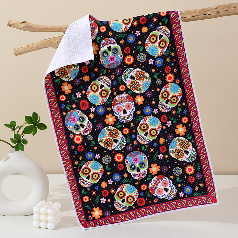 Virtuvinis rankšluostis su ananasų raštu, mikropluoštas, 96 g, greitas džiūvimas, skaitmeninis spausdinimas