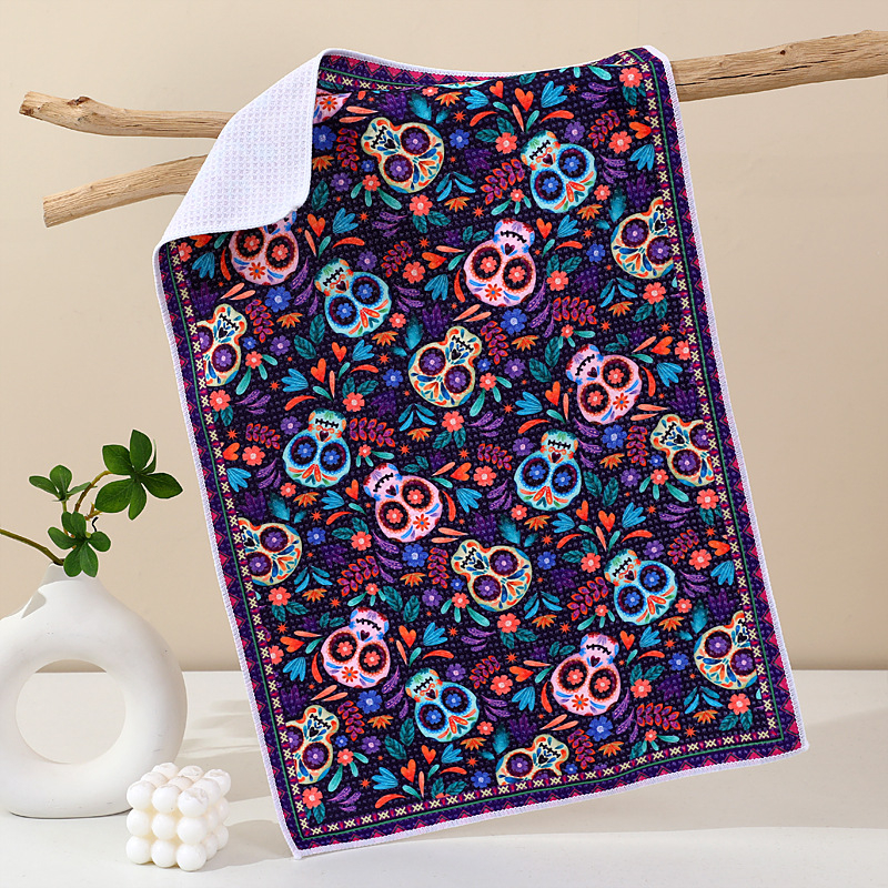 Virtuvinis rankšluostis su ananasų raštu, mikropluoštas, 96 g, greitas džiūvimas, skaitmeninis spausdinimas