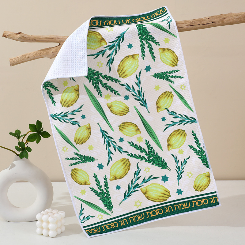 Virtuvinis rankšluostis su ananasų raštu, mikropluoštas, 96 g, greitas džiūvimas, skaitmeninis spausdinimas