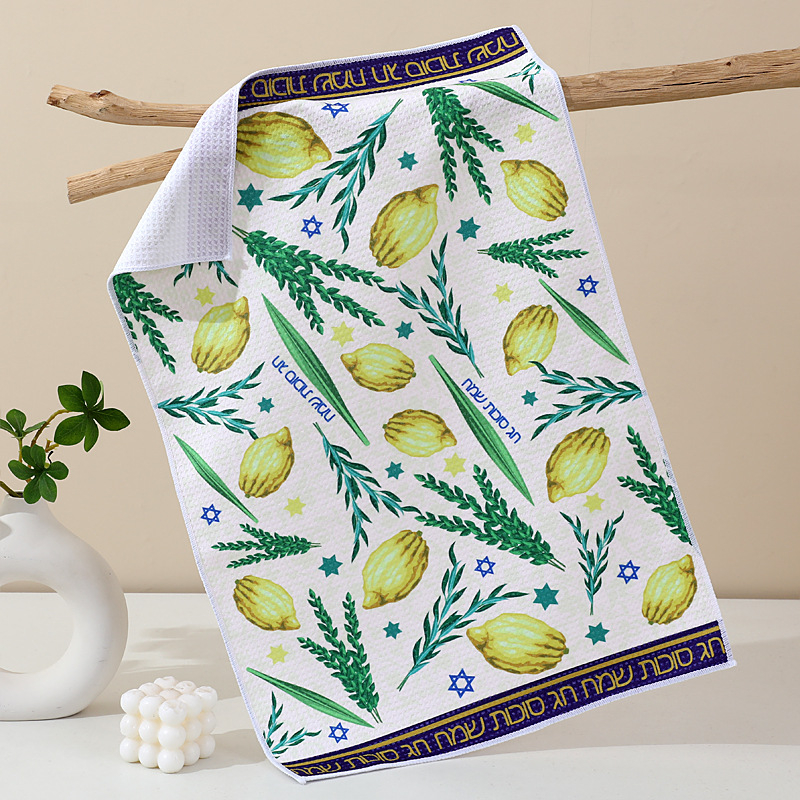 Virtuvinis rankšluostis su ananasų raštu, mikropluoštas, 96 g, greitas džiūvimas, skaitmeninis spausdinimas