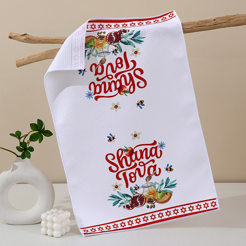 Virtuvinis rankšluostis su ananasų raštu, mikropluoštas, 96 g, greitas džiūvimas, skaitmeninis spausdinimas