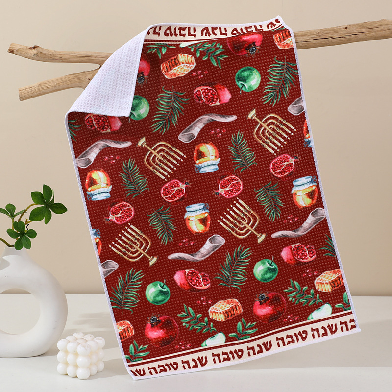 Virtuvinis rankšluostis su ananasų raštu, mikropluoštas, 96 g, greitas džiūvimas, skaitmeninis spausdinimas