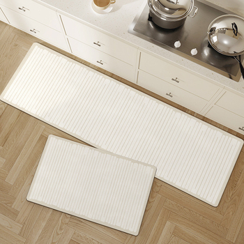 Covoraș de bucătărie dreptunghiular din diatomită, absoarbe apa și ulei, anti-derapare, model geometric, set din două piese