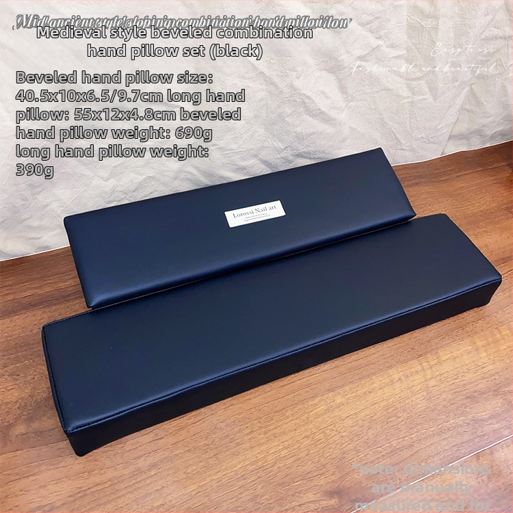 Ādas manikīra rokas spilvens, uzlabots, slīpuma dizains, pretslīdēšanas paliktnis, rokas atbalsts