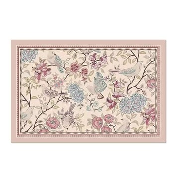 Ulazna prostirka od PU kože, cvjetni uzorak, kvadratni oblik, prilagodljiva za ulazni prostor