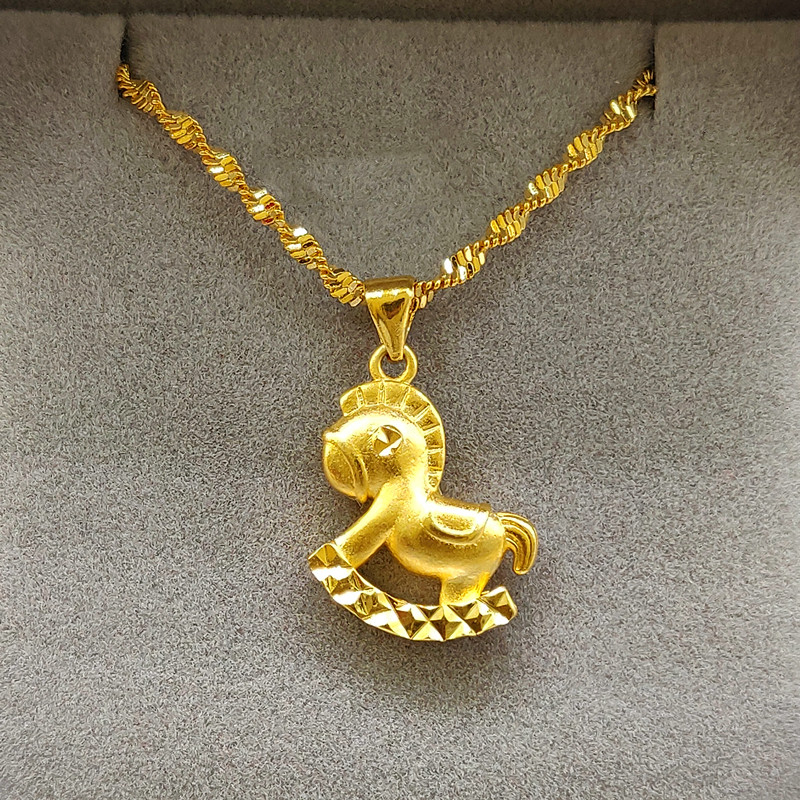 Unisex zodijakalni privjesak s premazom i valovitim lancem; privjesak od legure; baza 800; tema rođenja.
