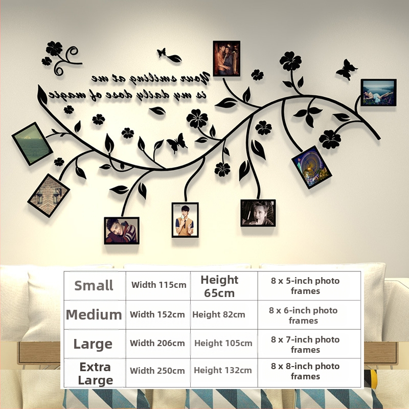 Akrilni zidni naljepnica – 3D uzorak biljaka i cvijeća, vodootporan, moderan minimalistički dizajn za dnevni boravak, spavaću sobu, studij, restoran i ulaz