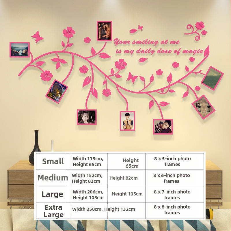 Akrilni zidni naljepnica – 3D uzorak biljaka i cvijeća, vodootporan, moderan minimalistički dizajn za dnevni boravak, spavaću sobu, studij, restoran i ulaz