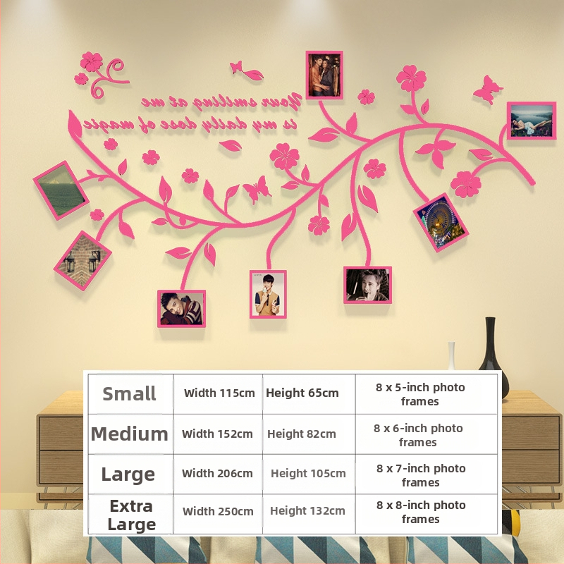 Akrilni zidni naljepnica – 3D uzorak biljaka i cvijeća, vodootporan, moderan minimalistički dizajn za dnevni boravak, spavaću sobu, studij, restoran i ulaz