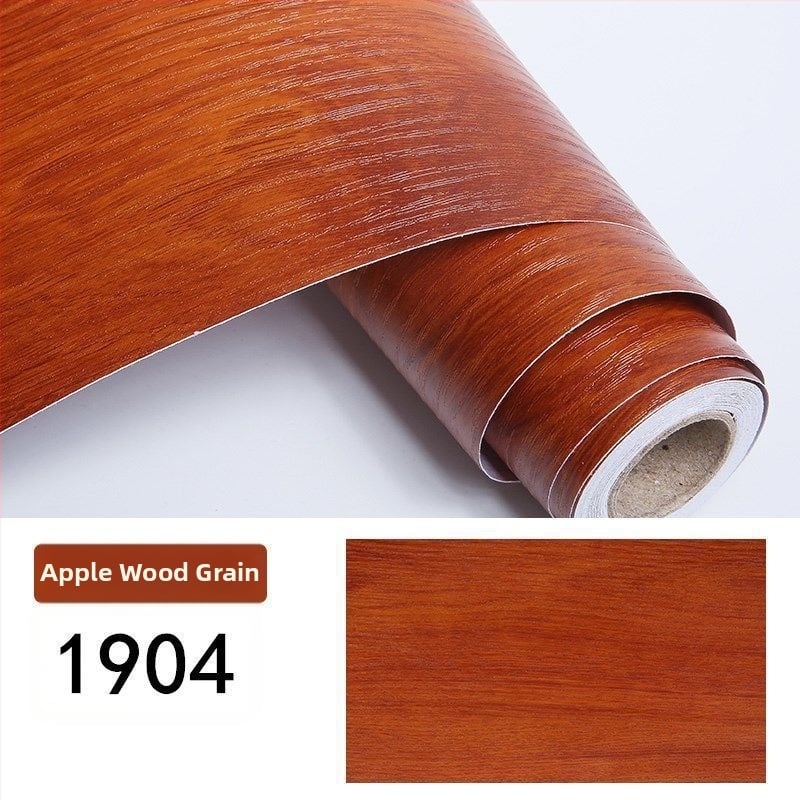 Pašlīmējoša koka raksta tapete mēbelēm renovācijai — ūdensizturīga, piemērota durvīm, garderobēm un plauktiem, moderns minimālisma stils