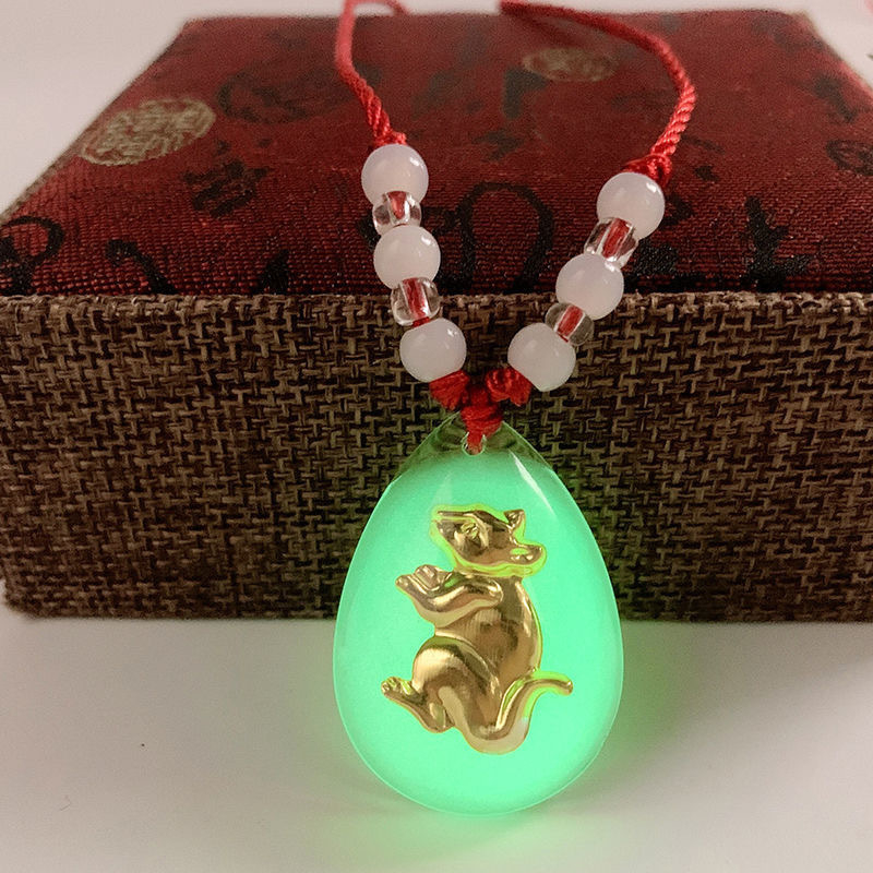 Sjajna ogrlica sa zodijalnim kristalnim privjeskom, 12 znakova, ručna izrada, lanac od užeta, unisex