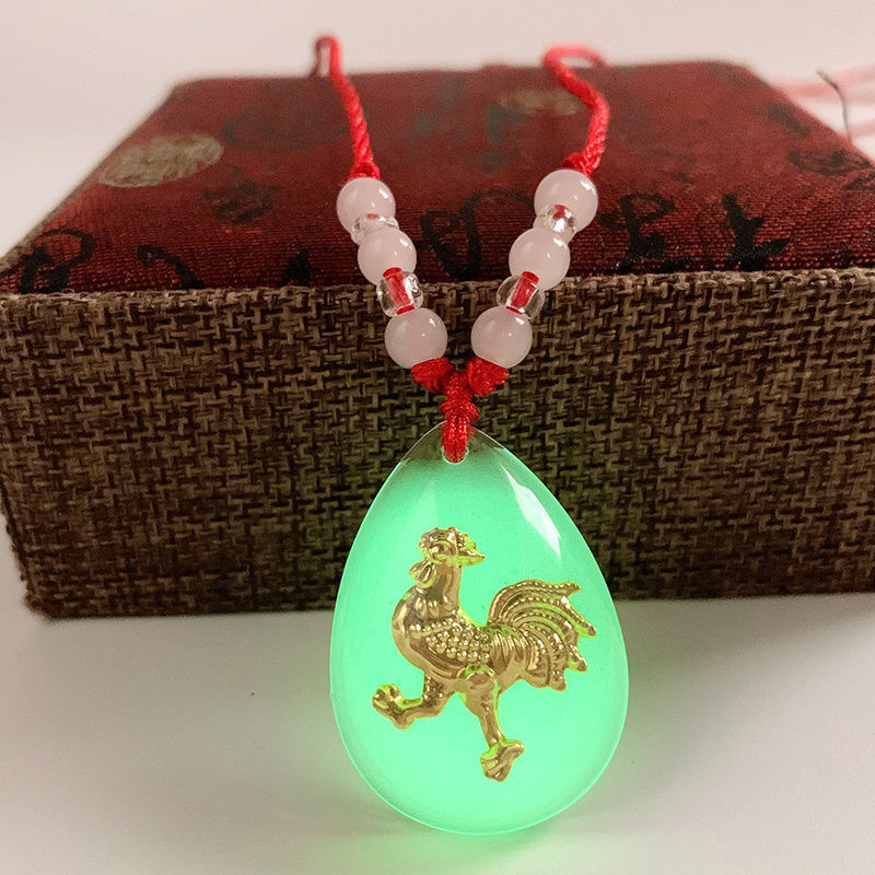 Sjajna ogrlica sa zodijalnim kristalnim privjeskom, 12 znakova, ručna izrada, lanac od užeta, unisex