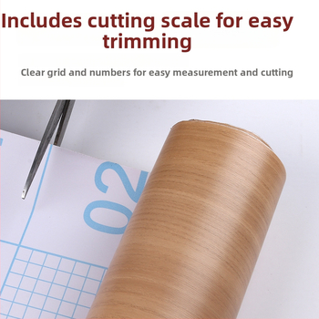 Pašlīmējoša koka graudu faktūras mēbeļu atjaunošanai, PVC, ūdensizturīga un mitrumizturīga, dekoratīvais pārklājums skapjiem un veciem mēbelēm