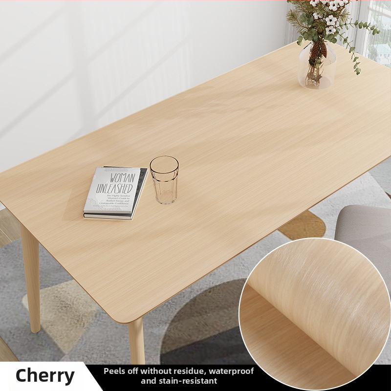 Pašlīmējoša koka graudu faktūras mēbeļu atjaunošanai, PVC, ūdensizturīga un mitrumizturīga, dekoratīvais pārklājums skapjiem un veciem mēbelēm