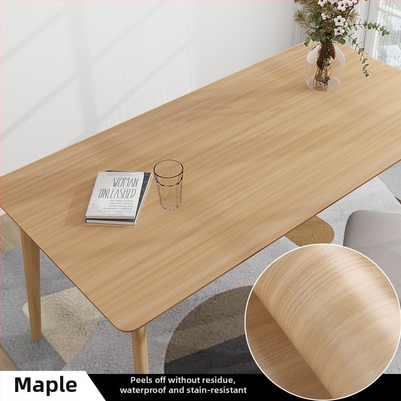 Pašlīmējoša koka graudu faktūras mēbeļu atjaunošanai, PVC, ūdensizturīga un mitrumizturīga, dekoratīvais pārklājums skapjiem un veciem mēbelēm