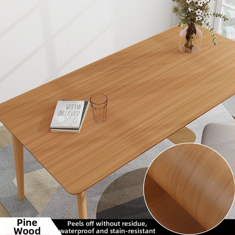 Pašlīmējoša koka graudu faktūras mēbeļu atjaunošanai, PVC, ūdensizturīga un mitrumizturīga, dekoratīvais pārklājums skapjiem un veciem mēbelēm