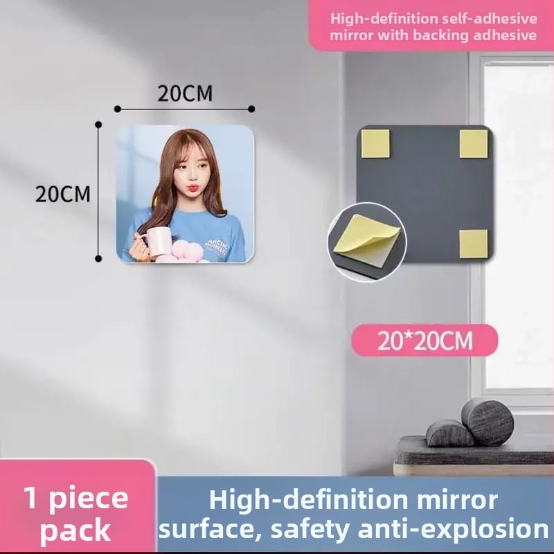 Savarankiškai lipdomas sieninis veidrodis, minimalistinis geometrinis abstraktus raštas, medžiaga: akrilas PS, 1 vnt.