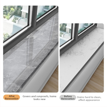 Ablakpárkány mramor mintázatú, vízálló, öntapadós, vastagított dekorációhoz