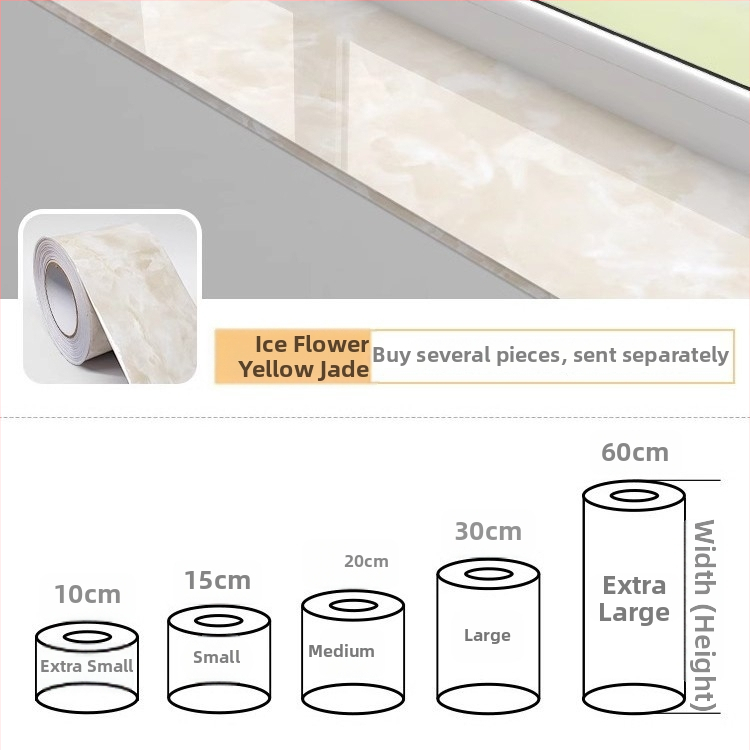 Ablakpárkány mramor mintázatú, vízálló, öntapadós, vastagított dekorációhoz