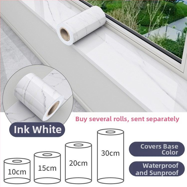 Ablakpárkány mramor mintázatú, vízálló, öntapadós, vastagított dekorációhoz