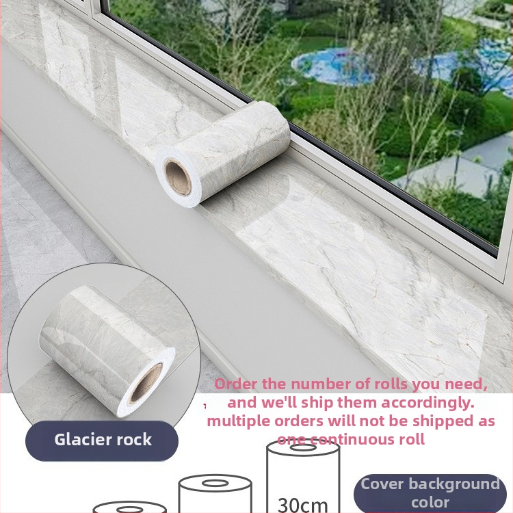 Ablakpárkány mramor mintázatú, vízálló, öntapadós, vastagított dekorációhoz