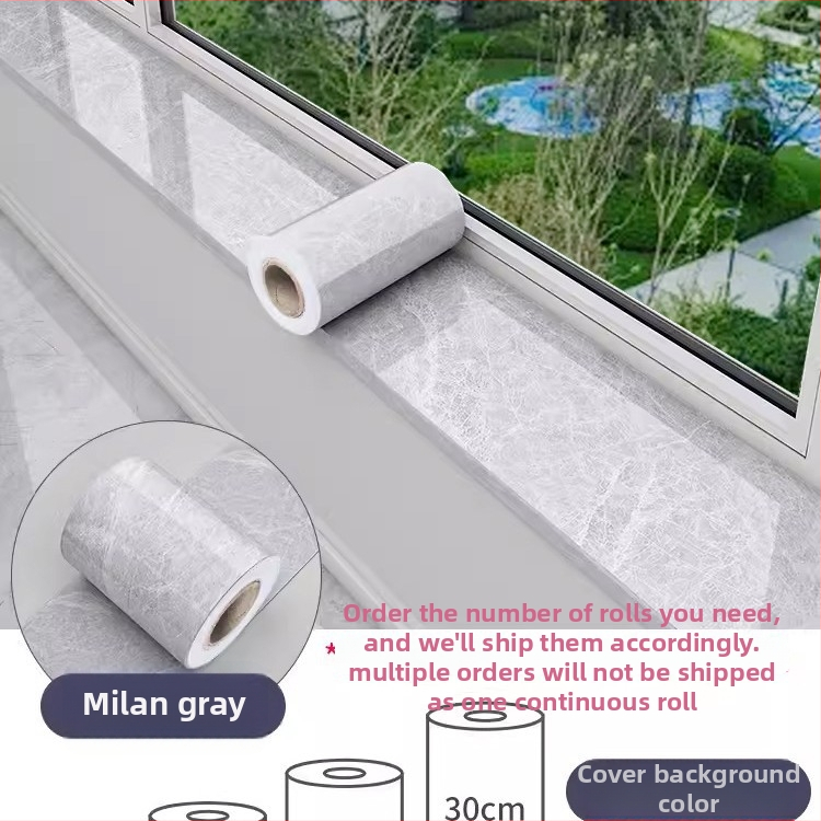 Ablakpárkány mramor mintázatú, vízálló, öntapadós, vastagított dekorációhoz