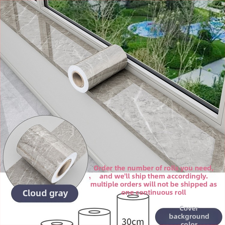 Ablakpárkány mramor mintázatú, vízálló, öntapadós, vastagított dekorációhoz