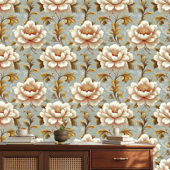 Pašlīmējošs sienas pārklājums ar ziedu rakstu, PVC materiāls, Premium Xinfeng star