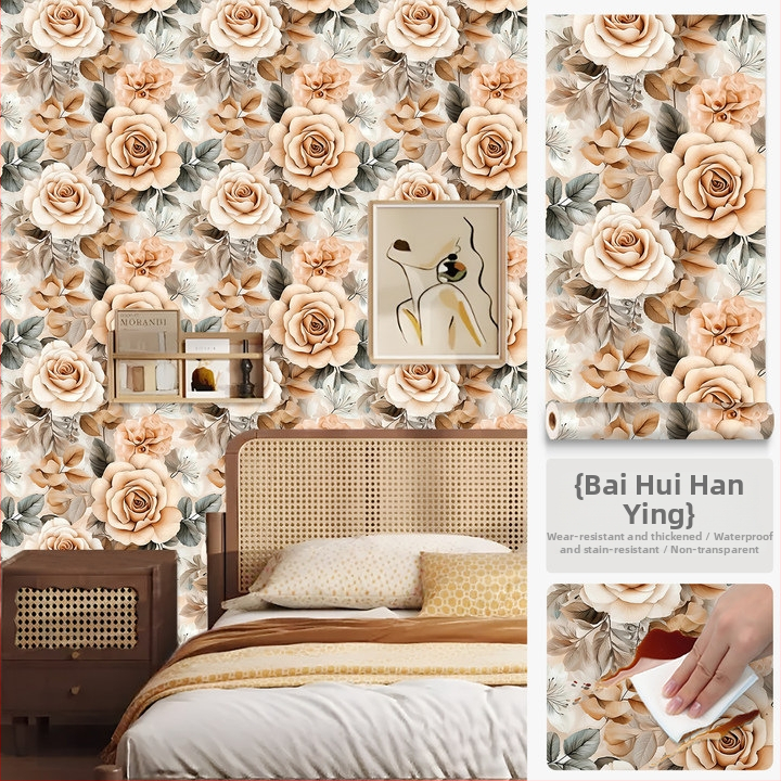 Pašlīmējošs sienas pārklājums ar ziedu rakstu, PVC materiāls, Premium Xinfeng star