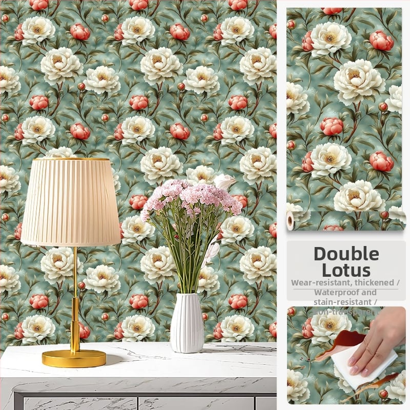 Pašlīmējošs sienas pārklājums ar ziedu rakstu, PVC materiāls, Premium Xinfeng star