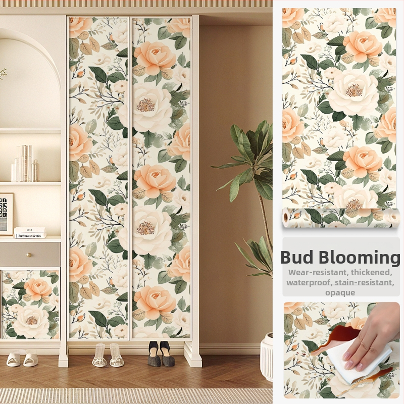 Pašlīmējošs sienas pārklājums ar ziedu rakstu, PVC materiāls, Premium Xinfeng star