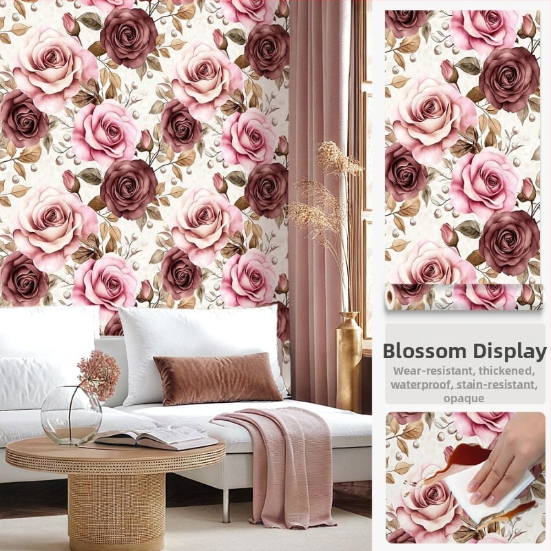 Pašlīmējošs sienas pārklājums ar ziedu rakstu, PVC materiāls, Premium Xinfeng star