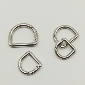 D‑formájú táska hardver készlet: rugós gyűrű, D‑formájú csat és vállszíj csat | Fém | Őszi 2024 megjelenés | Poggyász kiegészítők