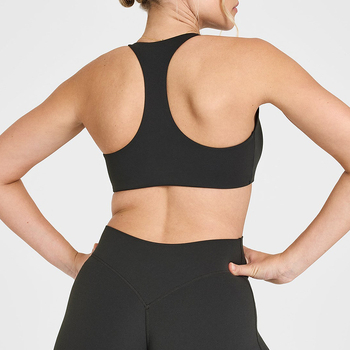Sportski grudnjak za visoku intenzitetu, stražnji dio u obliku I, fiksirane dvostruke naramenice, glavni materijal: 75% najlon, 25% spandex; podstava: spandex 25%.