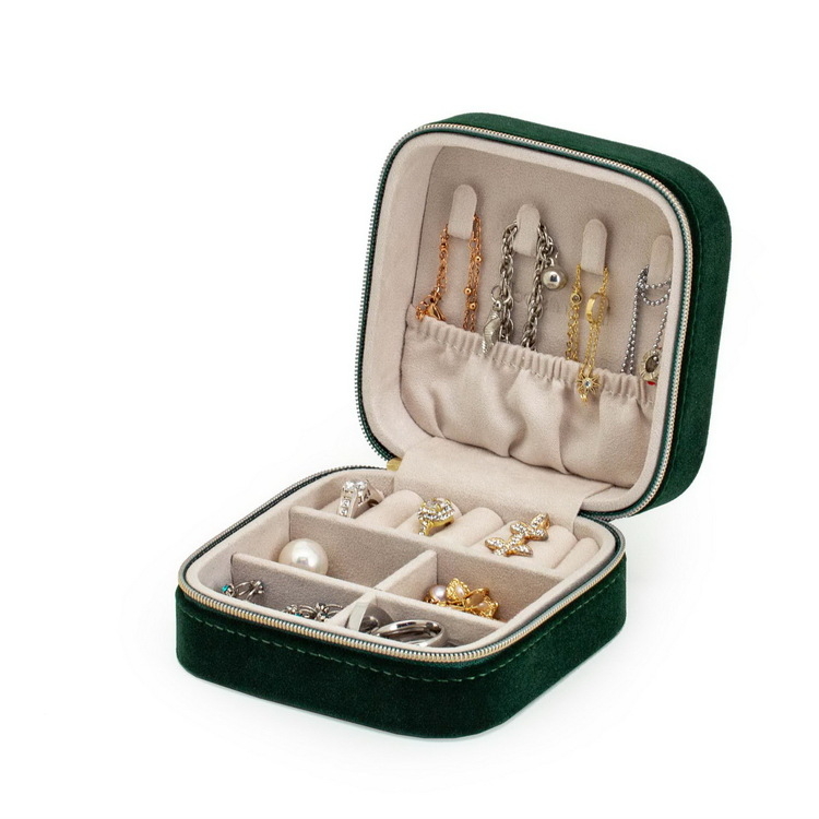 Cutie de bijuterii velur - Model B-02407 | Material: Velur, Tip ambalare: cutie, Ambalare pentru bijuterii, Brand: Bright