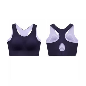Αθλητικό τοπ χωρίς ραφές με επένδυση στήθους, Aofinico — βασικό ύφασμα νάιλον, πλήρης κάλυψη στήθους, λεπτή διαμορφωμένη επένδυση, σταθερές διπλές ιμάνες