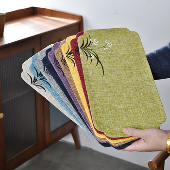 Čajna podloška od platna, ručno oslikana, moderni stil, pakiranje u OPP vrećici