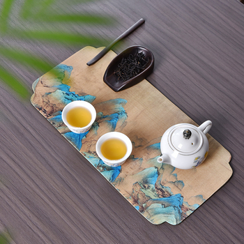 Čajna podloška od platna, ručno oslikana, moderni stil, pakiranje u OPP vrećici